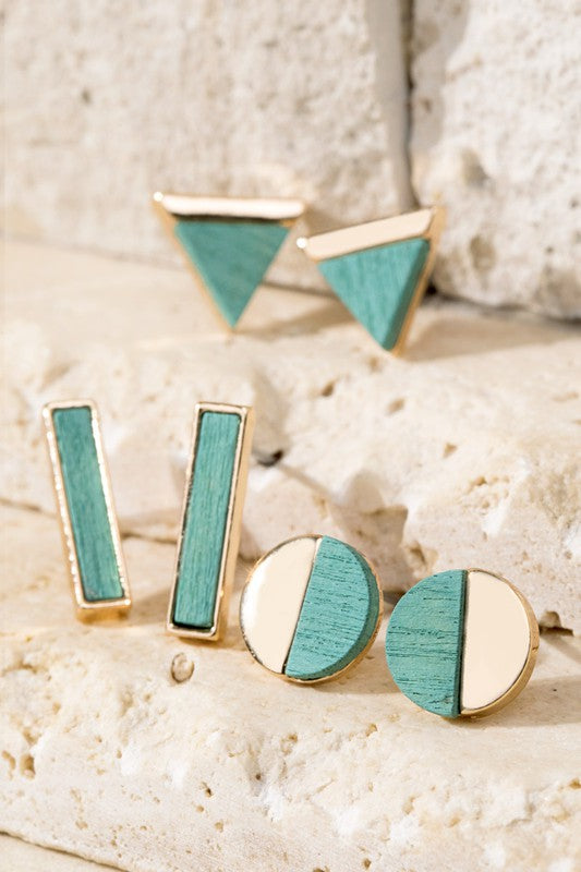 Geometric Earring Trio