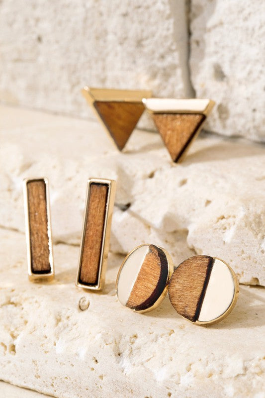 Geometric Earring Trio