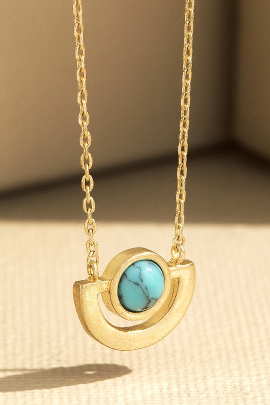 Brass Turquoise Necklace