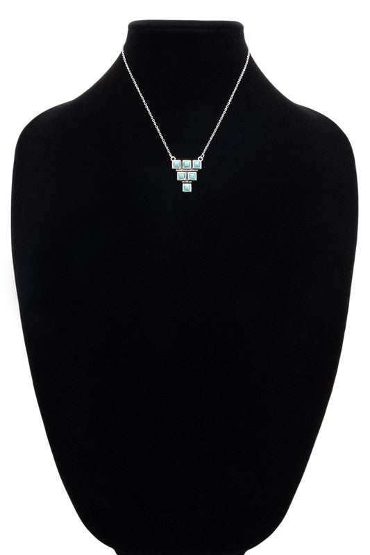 Western Pendant Necklace & Earring Set