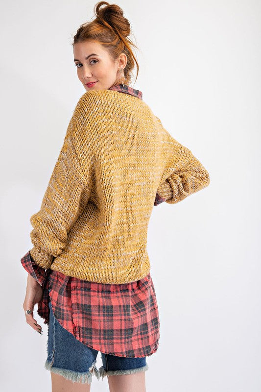 Cozy Knit Sweater - Mustard