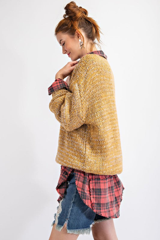Cozy Knit Sweater - Mustard