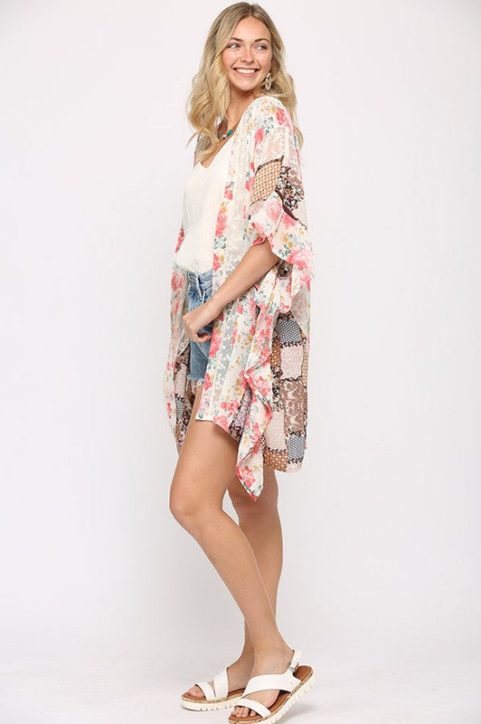 Boho Lace Chiffon Kimono – Everyday Grey Fashion