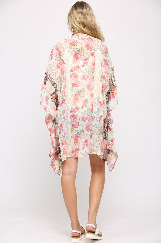 Boho Lace Chiffon Kimono