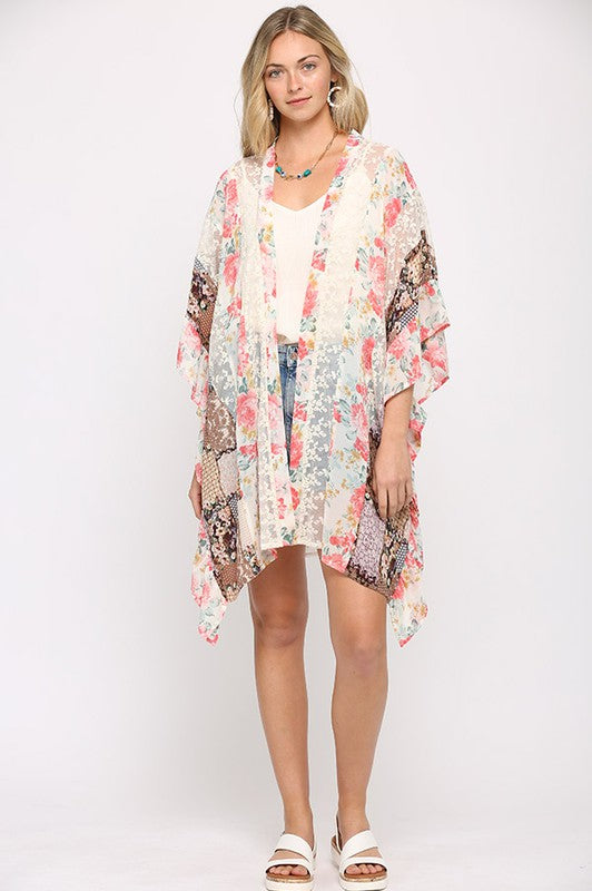 Boho Lace Chiffon Kimono