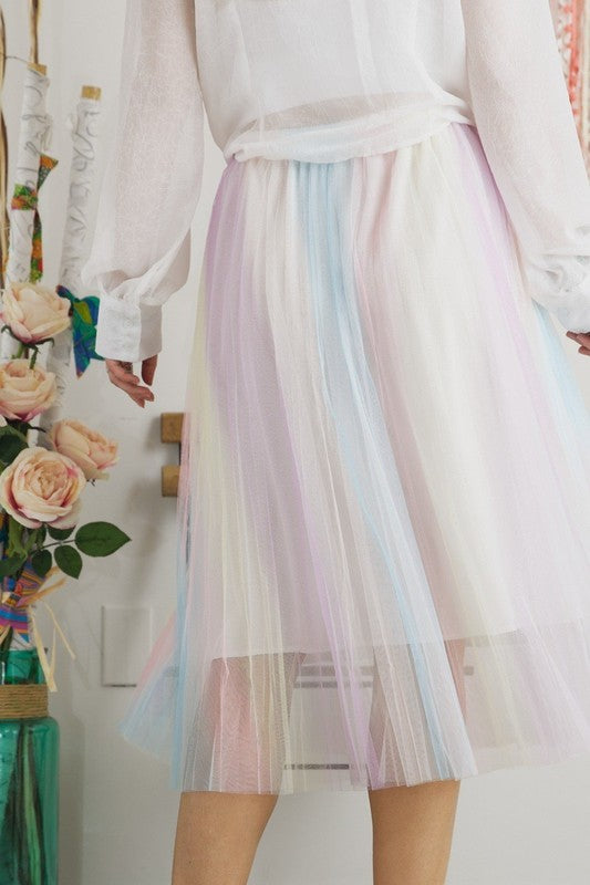 Unicorn Pleated Midi Skirt