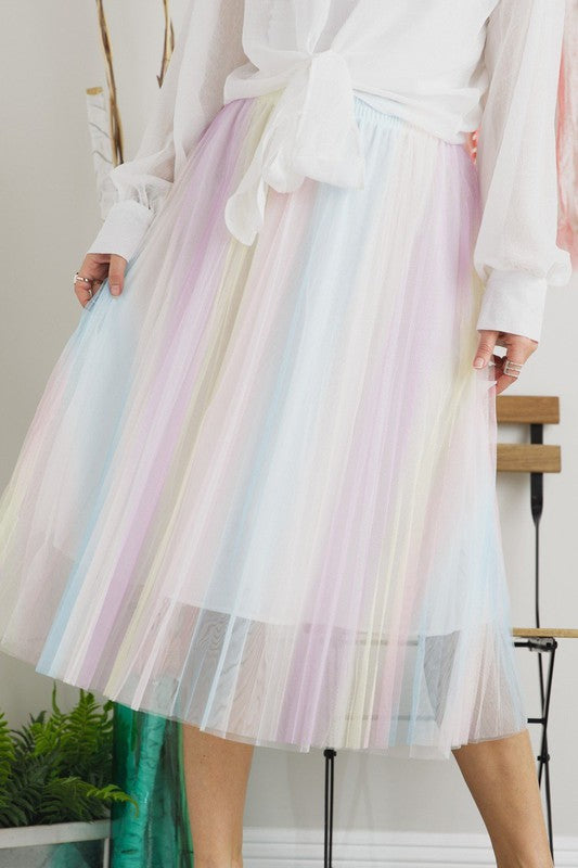 Unicorn Pleated Midi Skirt